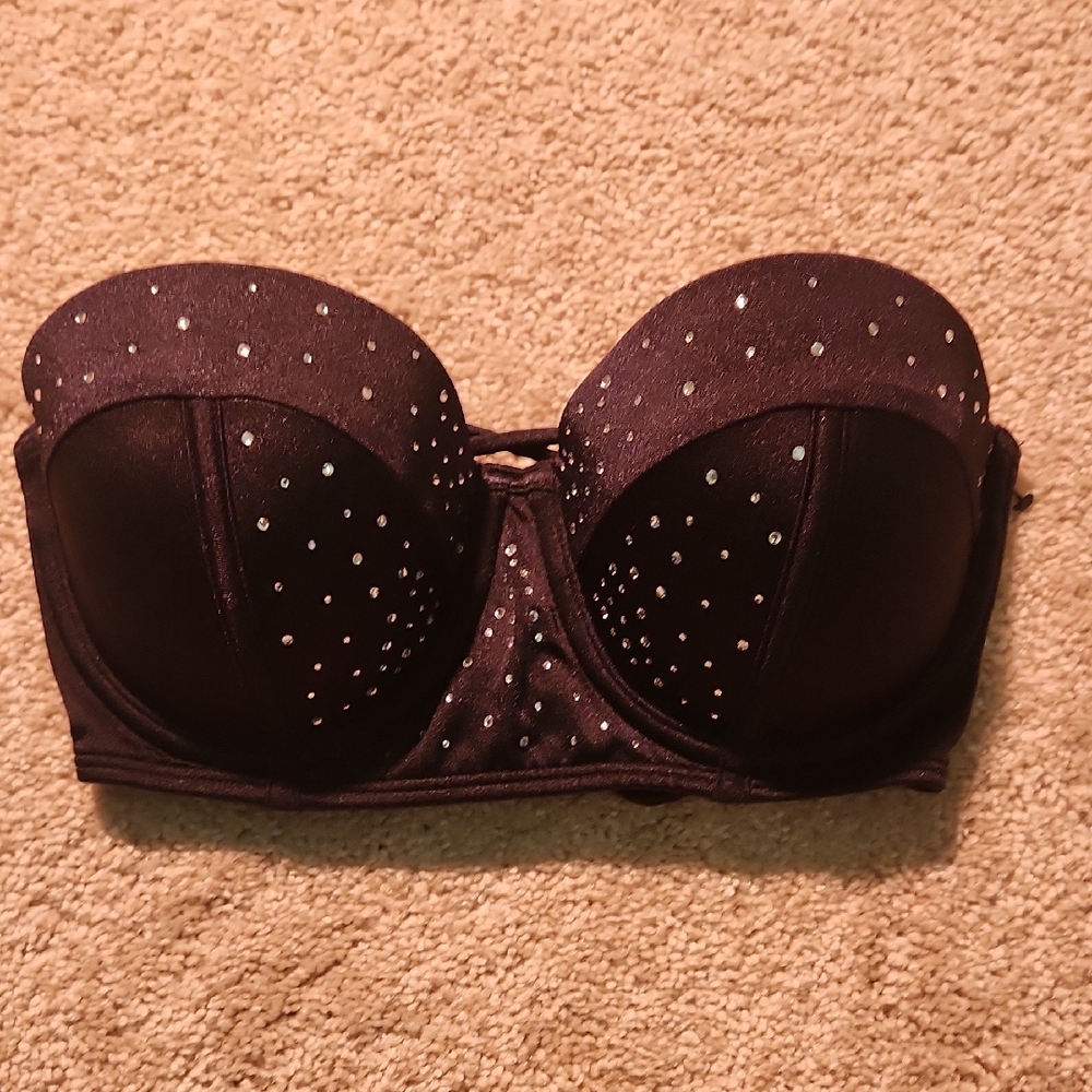 Victoria's Secret Black Bandeau with Silver Accents